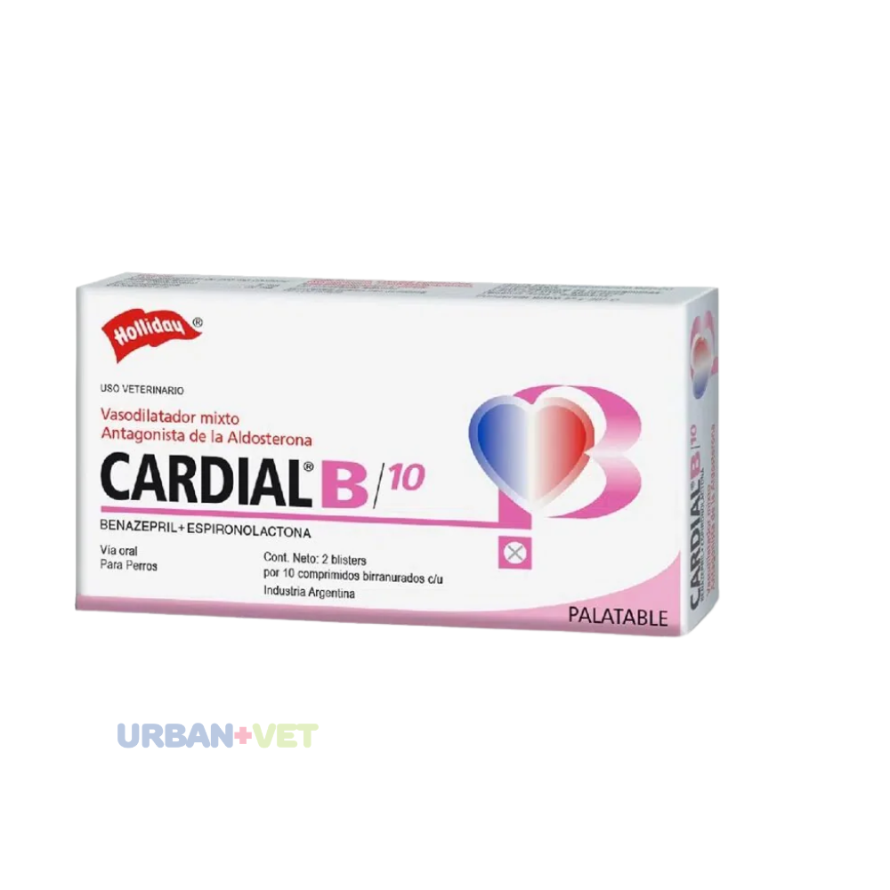 Cardial B 10 mg 20 Tabletas